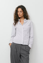 Chronicle Slim Poplin Shirt - CALVIN STRP BT WT/ADML