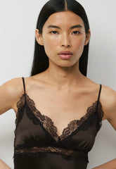 Foxtrot Satin Camisole - CACAO NIB BRWN/BLACK
