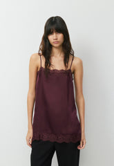 Serif Satin Camisole - GALA PLUM/GALA PLUM