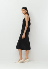 Median Silk Camisole - BLACK