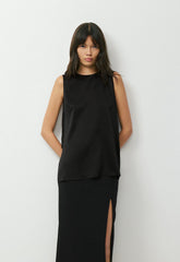 Borough Silk Top - BLACK