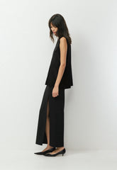 Borough Silk Top - BLACK