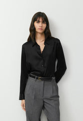 Forecast Silk Shirt - BLACK
