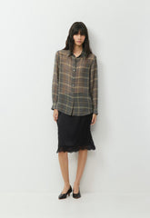 Baker Silk Shirt - DK GREY/ SSIDE CREAM