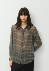 Baker Silk Shirt - DK GREY/ SSIDE CREAM