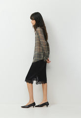 Baker Silk Shirt - DK GREY/ SSIDE CREAM