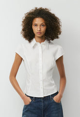 Fanciful Poplin Shirt - BRIGHT WHITE