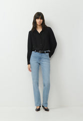 Delphine Silk Blouse - BLACK