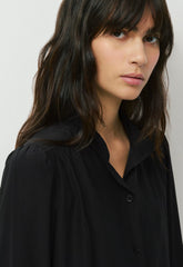 Delphine Silk Blouse - BLACK