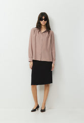 Delphine Silk Blouse - DUSTY MAUVE