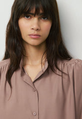 Delphine Silk Blouse - DUSTY MAUVE