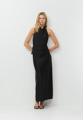 Audience Satin Halter Top - BLACK