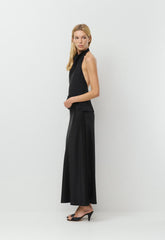 Audience Satin Halter Top - BLACK