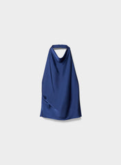Audience Satin Halter Top - BYRON BLUE