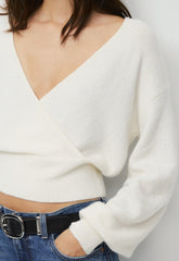 SoftSpoke™ Dear Wrap Sweater - LIGHT BIRCH