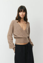 SoftSpoke™ Dear Wrap Sweater - HEATHER NOMAD TAUPE