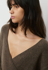 SoftSpoke™ Dear Wrap Sweater - HEATHER DARK CHOCOLATE