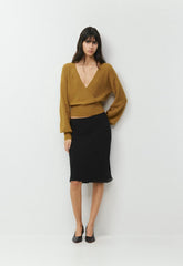 SoftSpoke™ Dear Wrap Sweater - SHERRY OCHRE