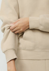 Cozy Sweatfleece Perfect Hoodie - MULLEIN
