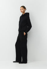 Cozy Sweatfleece Perfect Hoodie - BLACK