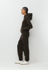 Cozy Sweatfleece Perfect Hoodie - CACAO NIB BROWN