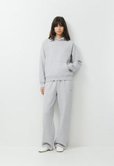 Cozy Sweatfleece Perfect Hoodie - HEATHER CHROME