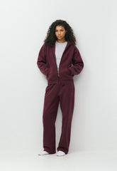 Cozy Sweatfleece Perfect Zip Hoodie - GALA PLUM