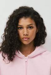Cozy Sweatfleece Perfect Zip Hoodie - MAGNOLIA