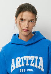 Cozy Sweatfleece Perfect Hoodie - LAZULI BLUE/LT BIRCH