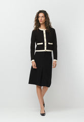 Approach Cardigan - Wonder Yarn - BLACK/LIGHT BIRCH