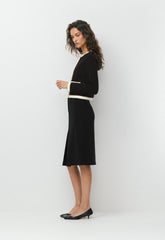 Approach Cardigan - Wonder Yarn - BLACK/LIGHT BIRCH
