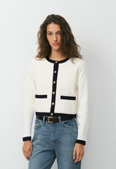 Approach Cardigan - Wonder Yarn - LIGHT BIRCH/BLACK