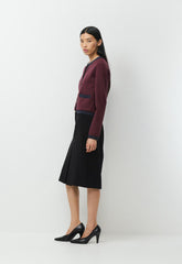 Approach Cardigan - Wonder Yarn - GL PLM/DK NGHT NVY