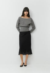 Crescendo Sweater - Wonder Yarn - HEATHER DARK GREY