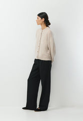 Essential Cashmere Acclaim Cardigan - SPECKLED MRCN BEIGE