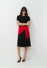 Bare Cashmere Bloor Shortsleeve Sweater - BLACK