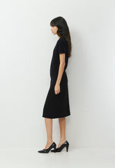 Bare Cashmere Bloor Shortsleeve Sweater - BLACK