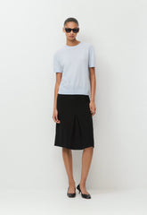 Bare Cashmere Bloor Shortsleeve Sweater - PLEIN AIR