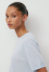 Bare Cashmere Bloor Shortsleeve Sweater - PLEIN AIR