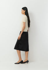 Bare Cashmere Bloor Shortsleeve Sweater - SEASIDE CREAM