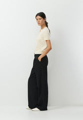 Bare Cashmere Noteworthy Shortsleeve Cardigan - SEASIDE CREAM