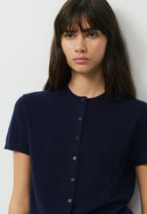 Bare Cashmere Noteworthy Shortsleeve Cardigan - ADMIRAL NAVY