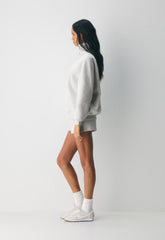 Cozy Sweatfleece Mega Raglan™ Funnel Neck - HEATHER CLOUD WHITE
