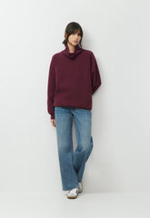 Cozy Sweatfleece Mega Raglan™ Funnel Neck - GALA PLUM