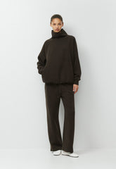 Cozy Sweatfleece Mega Raglan™ Funnel Neck - CACAO NIB BROWN