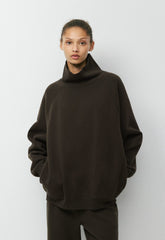 Cozy Sweatfleece Mega Raglan™ Funnel Neck - CACAO NIB BROWN
