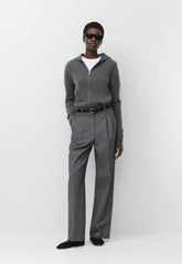 Essential Cashmere Idyllic Zip Hoodie - SPECKLED CHARCOAL