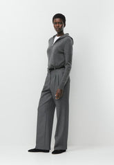 Essential Cashmere Idyllic Zip Hoodie - SPECKLED CHARCOAL