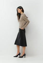 Essential Cashmere Idyllic Zip Hoodie - HEATHER NOMAD TAUPE