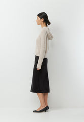 Essential Cashmere Idyllic Zip Hoodie - SPECKLED MRCN BEIGE